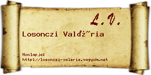 Losonczi Valéria névjegykártya